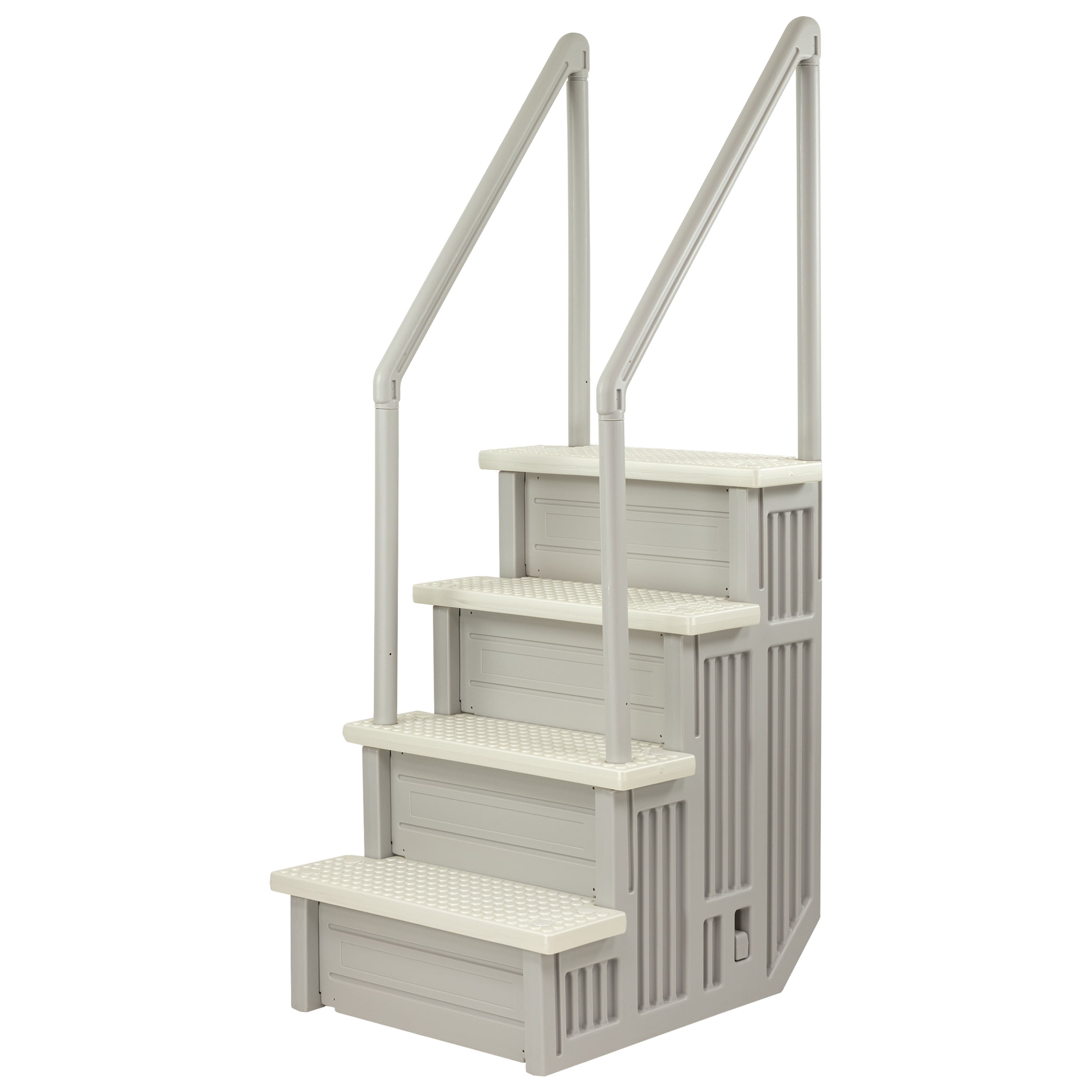 H Pool Step Aqua Select Cloud Gray Anti-Slip In-Pool Steps with Pearl White Steps ...