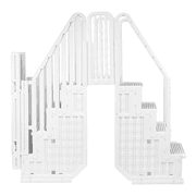 Aqua Select White Everest Above Ground Bridge System for Swimming Pool, White Steps