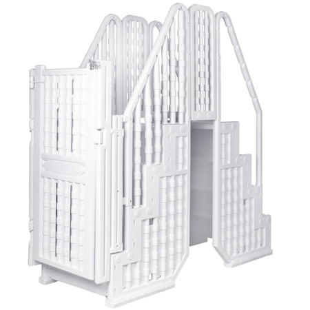 Aqua Select Everest Above Ground Bridge System for Swimming Pool, White