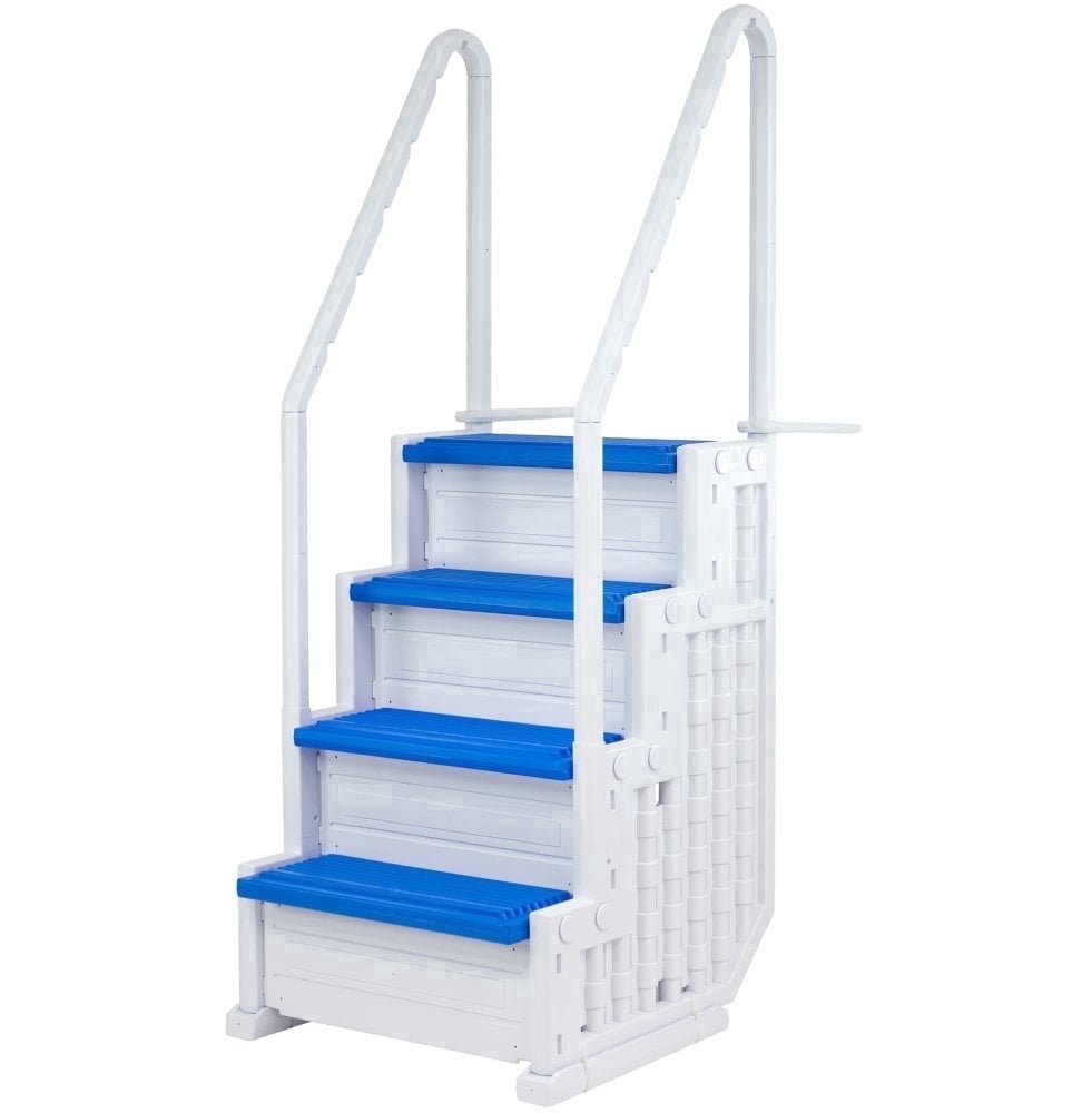 White w/ Blue Steps