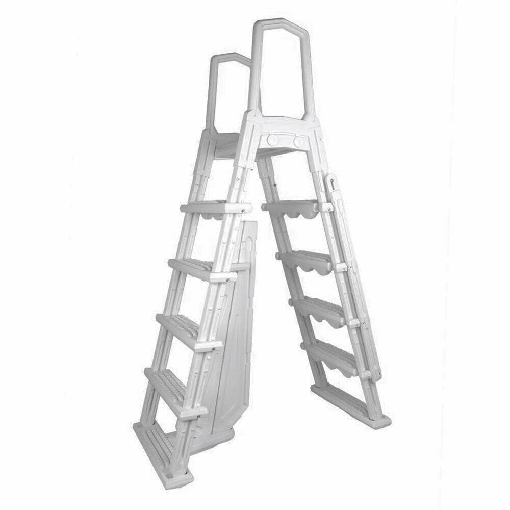 Aqua Select Flip-Up A-Frame Ladder for Above Ground Swimming Pools 48-54"H