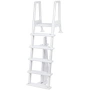Aqua Select Heavy Duty Resin In-Pool Ladder w/ Entrapment Barrier for Above Ground Pools