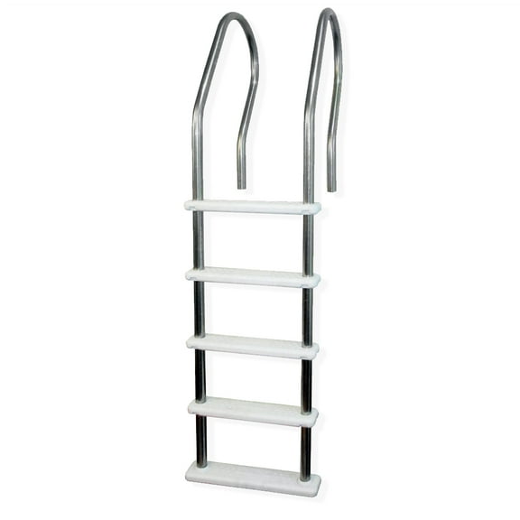 Aqua Select Hi-Rise Reverse Bend Stainless Steel in-Pool Ladder with Resin Steps