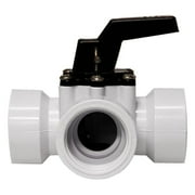Aqua Select Inground Swimming Pool 3-Way Ball Valve 1-1/2 w/Female Threading