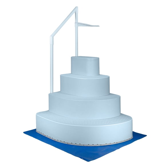 Aqua Select Resin Step in a Box Ultra Sturdy Steps, Seaside Mist Blue