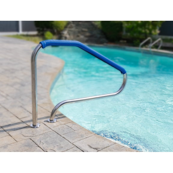 Aqua Select Stainless Steel 50" Handrail with 4 ft Blue Rail Runner
