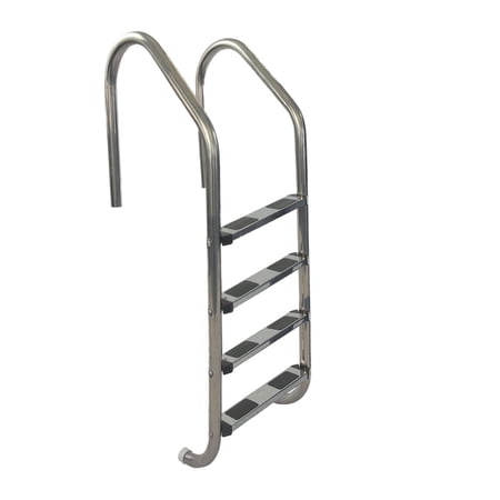 Aqua Select Stainless Steel Inground Swimming Pool 4 Step Ladder with Stainless Steel Steps