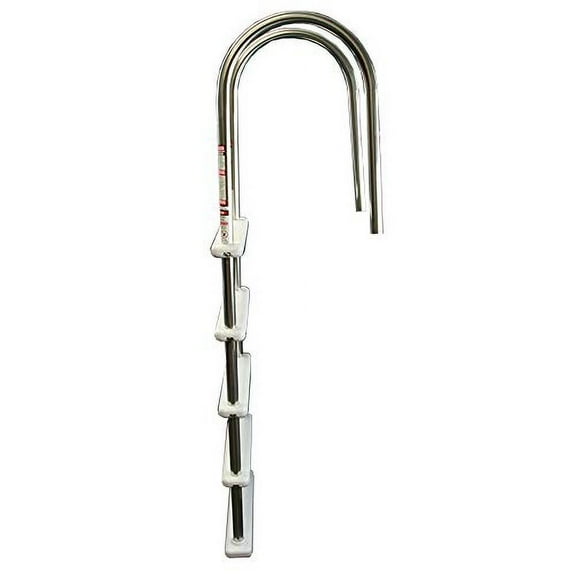 Aqua Select Stainless Steel in-Pool Ladder with Resin Steps | Stainless Steel Handrails | Fit Up to 54-in Deep Pools | 225 Lb Capacity