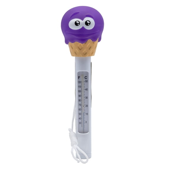 Aqua Select Swimming Pool and Spa Yummy Thermometer, Purple Cone