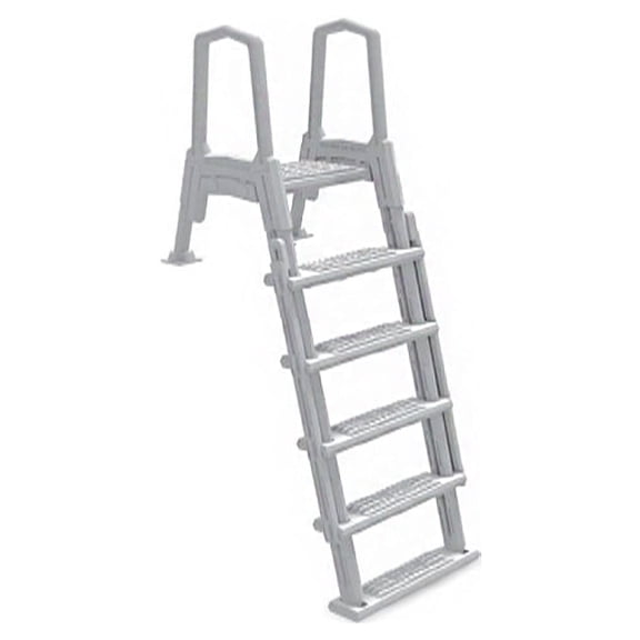 Aqua Select White Outside Flip-up Safety Ladder for Above Ground Pools 48-54"H