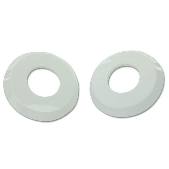 Aqua Select White Plastic Escutcheon Plate for Pool or Spa Handrail, 2 Pack