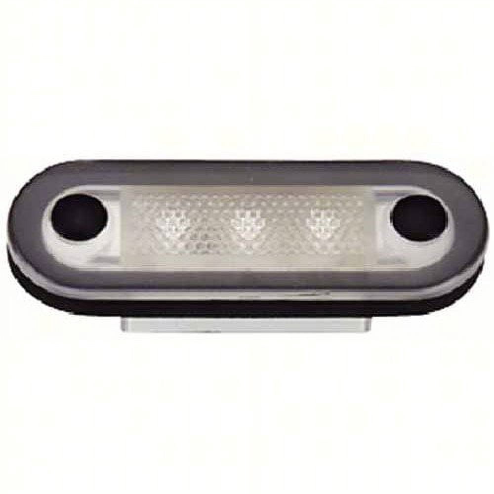 Aqua Signal 3-LED Oval Lights with Stainless Steel Cover White 16420-07