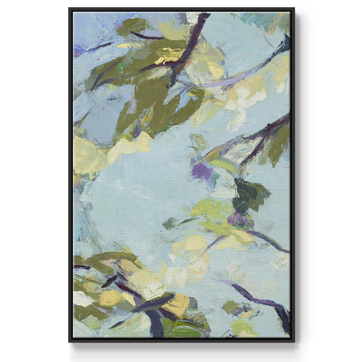 Aqua Sky Framed Premium Gallery Wrapped Canvas - Ready to Hang - 17 x 25 - Black Floating Frame