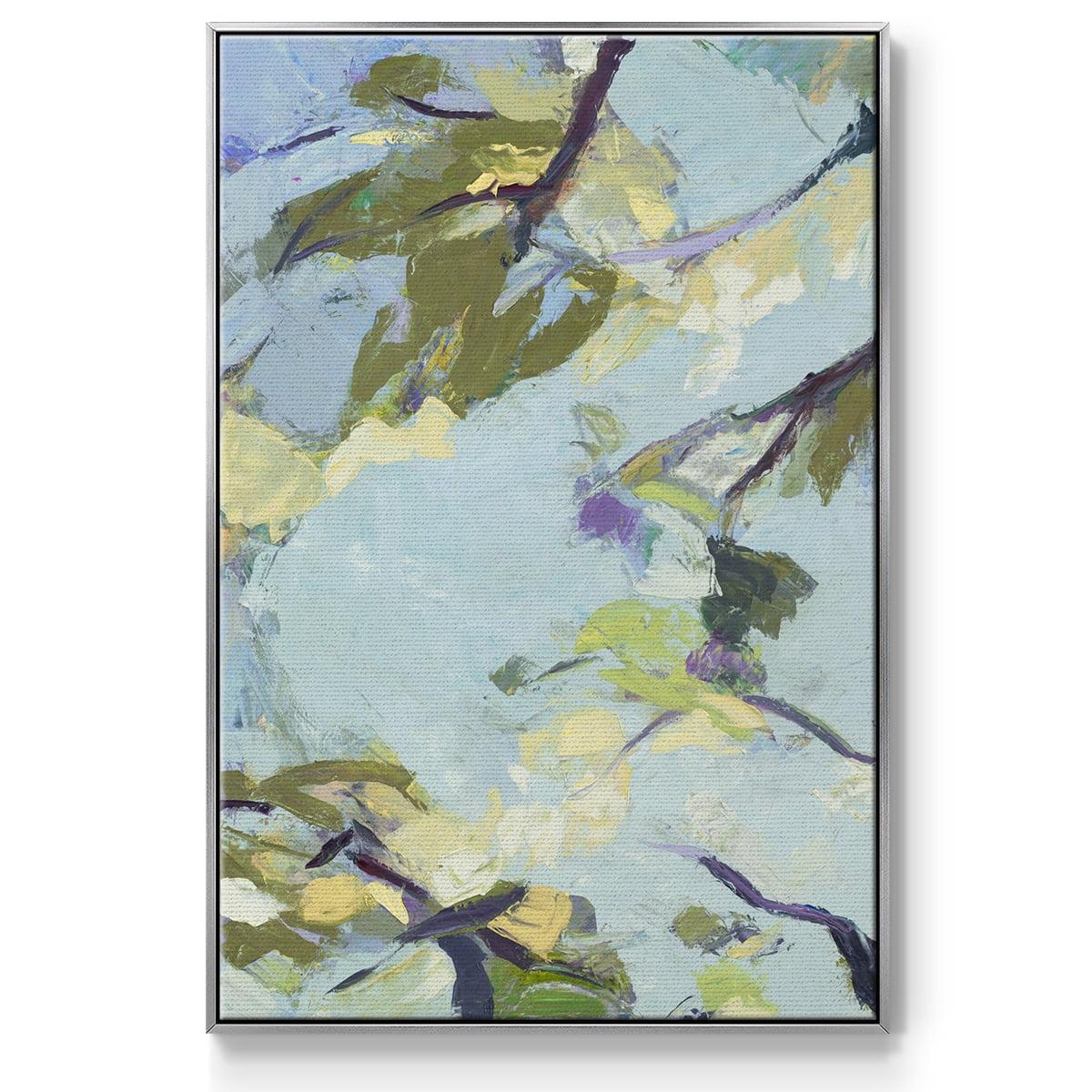 Aqua Sky Framed Premium Gallery Wrapped Canvas - Ready to Hang - 25 x 37 - Silver Floating Frame