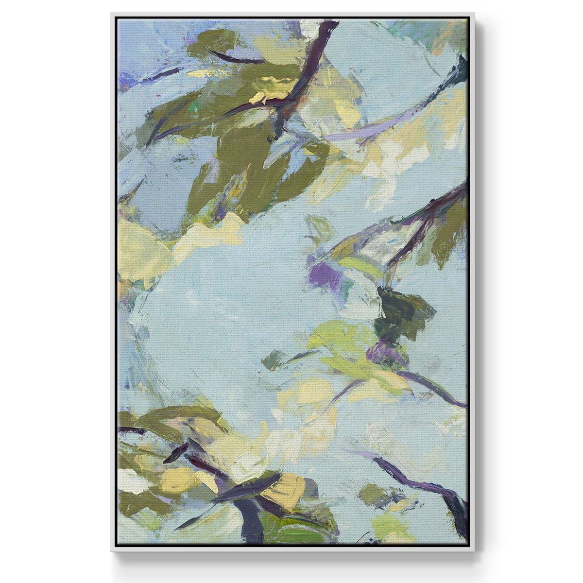 Aqua Sky Framed Premium Gallery Wrapped Canvas - Ready to Hang - 27 x 41 - White Floating Frame