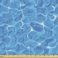 thumbnail image 1 of Ambesonne Aqua Fabric by the Yard Upholstery, Vivid Water Surface Waves, 2 Yards, Blue Aqua White, 1 of 4