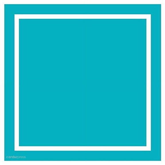 Aqua Solid Color Square Gift Label Stickers, 40-Pack