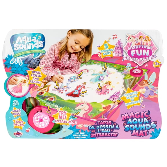 Aqua Sounds Magic Mat: Fairytale Fantasy - Water Drawing, Character & Scene Reveal, Makes Sounds While You Scribble, Chunky Water Pen, Kids Ages 2+
