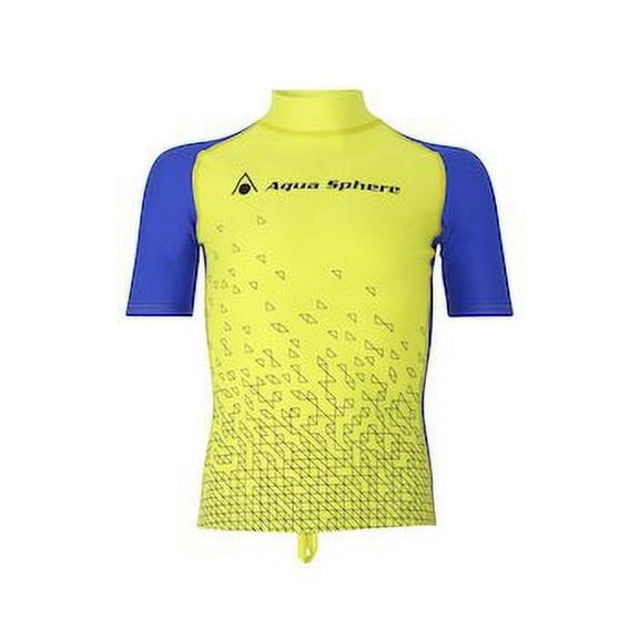 Aqua Sphere Bix Bright Rash Guard Green/Royal Blue, 10Y