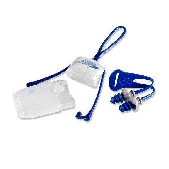 Aqua Sphere Earplugs Navy/Grey, Lanyard & Case Included