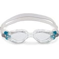 thumbnail image 1 of Aquasphere Kaiman Compact Unisex Adult Swim Goggles - Comfortable leak-free Vision for Smaller Faces, UVA & UVB Protectio, Easily Adjustable Buckles - Clear Lens, Transparent/Blue Frame, 1 of 4