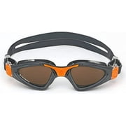 Aqua Sphere Kayenne Brown Polarized Lens Swim Goggles, Grey/Orange