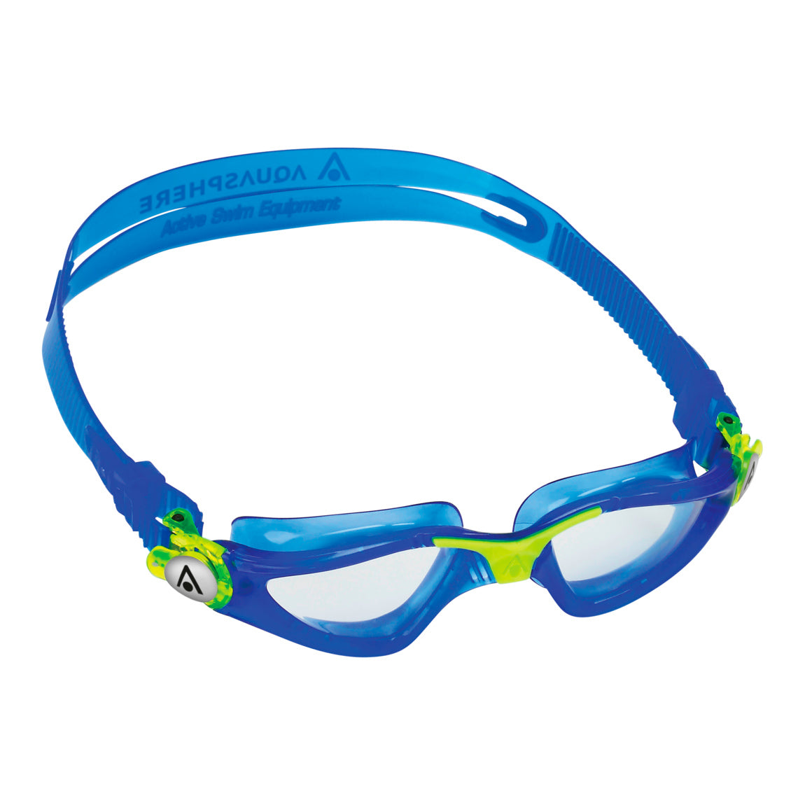 Aqua Sphere Kayenne Junior Clear Lens Swim Goggles, Blue/Yellow, 197180