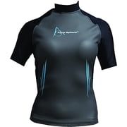 Aqua Sphere Ladies Short Sleeve Aqua Skin Top Black/Aqua Size Large