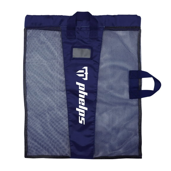 Aqua Sphere Phelps Deck Bag Navy 22x30H Mesh, Interior Pocket, w/Heavy Duty Straps