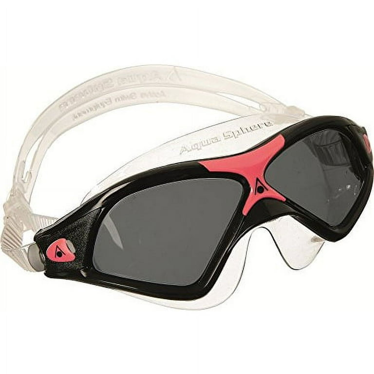 Aqua Sphere Seal XP 2 Smoke Lens Swim Mask Black Coral Pink Made in Italy