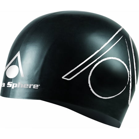 aqua sphere tricap swim cap, black