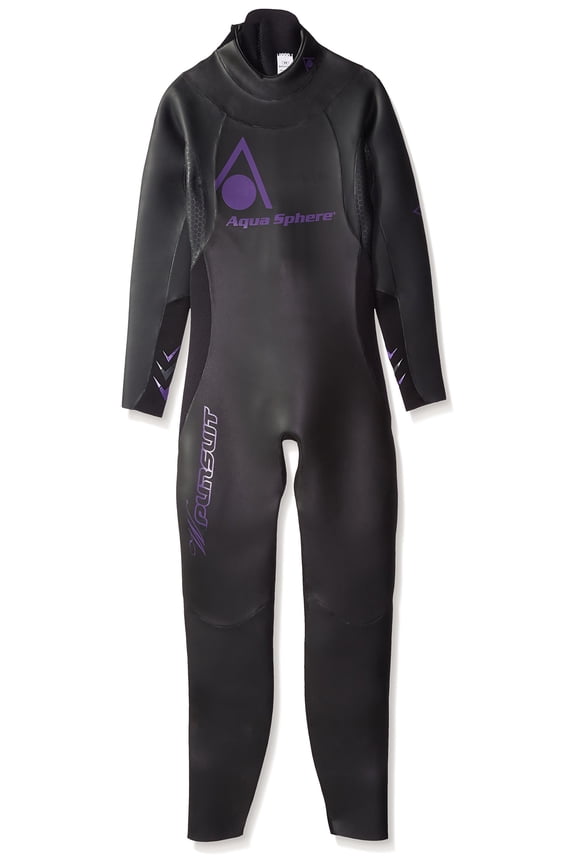 Women's Powered Pursuit Wet Suit, Black/Purple, Small