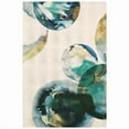 thumbnail image 1 of "Aqua Spheres", Abstract Circles Rendered on Gold Shagreen Wrapped Canvas Wall Art, sized 60"x40", 1 of 11