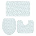 thumbnail image 1 of Aqua Spring Floral Bath Mat 3 Piece Bathroom Rug Set, Summer Botanical Watercolor Non Slip Bath Rug Contour Mat and Toilet Lid Cover, Absorbent Shower Mats Soft Bath Rugs and Mats Sets, 1 of 8