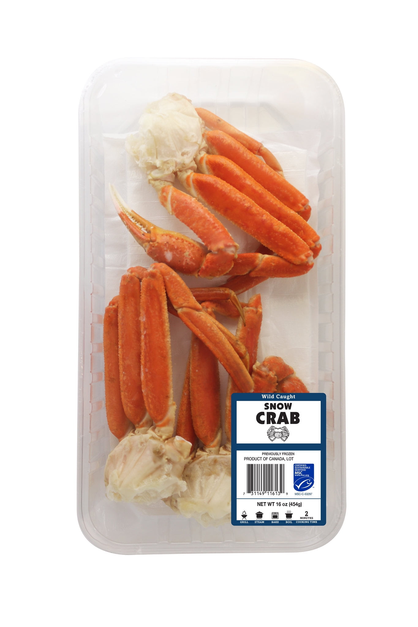 Aqua Star Fresh Snow Crab Seafood Clusters Tray (1lb, 3 Count, 20g