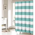 thumbnail image 1 of Aqua Stripe Shower Curtain for Bathroom, Waterprrof Polyester Fabric Shower Curtains Teal Blue Decorative Curtains for Bathroom Curtain Sets with Hooks Small Stall Size 36" x 72", 1 of 5