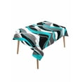 thumbnail image 1 of Aqua Stripe Table Cloth, Ombre Grey Moire Geometric Modern Abstract Waterproof Tablecloth for Rectangle Tables, Reusable Washable Fabric Table Cover for Restaurant Kitchen Dining Tables 60"x102", 1 of 6