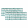 thumbnail image 1 of Aqua Striped Curtain Valances for Windows, Kitchen Valance Window Treatments Panel 2 Pack, Rustic Farmhouse Stripes Rod Pocket Short Curtains for Bathroom Bedroom 54 x 18 Inch, 1 of 8