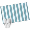 thumbnail image 1 of Aqua Striped Large Area Rugs for Bedroom Living Room, Soft Non Slip Carpet Bedside Rug, Modern Farmhouse Blue White Stripes Rectangular Floor Cover Kitchen Accent Rug 2'x3' for Dining Room/Office, 1 of 9
