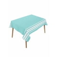 thumbnail image 1 of Aqua Striped Table Cloth, Luxurious White Stripes Modern Abstract Art Waterproof Tablecloth for Rectangle Tables, Reusable Washable Fabric Table Cover for Restaurant Kitchen Dining Tables 60"x102", 1 of 6