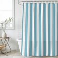 thumbnail image 1 of Aqua Striped Waterproof Shower Curtain, Extra Large 72"x96" Washable Polyester Fabric Shower Curtains for Bathroom, Modern Farmhouse Blue White Stripes Decorative Bathtub Curtain Sets with Hooks, 1 of 9