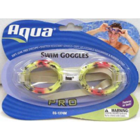 Aqua Swim Assorted Silicone Swim Goggles