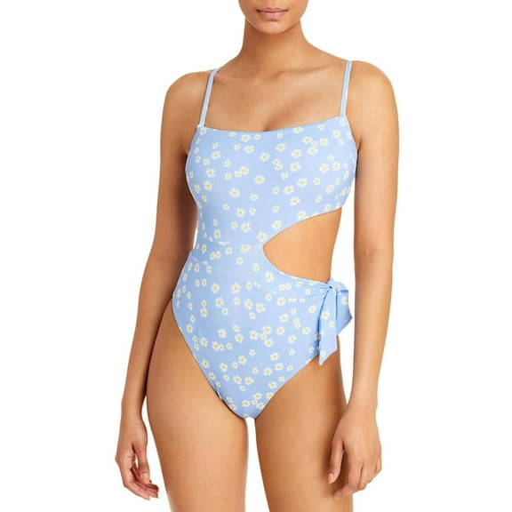 Aqua Swim Womens   Cutout Side Tie One-Piece Swimsuit