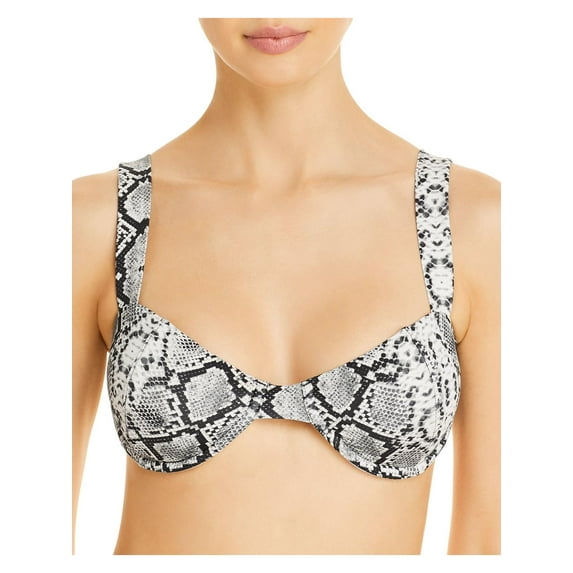 Aqua Swim Womens Snake Print Underwire Swim Top Separates