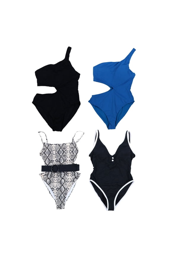 Women's Swim One Piece Bathing Suit Swimsuit Beach Swimwear Xs S M New