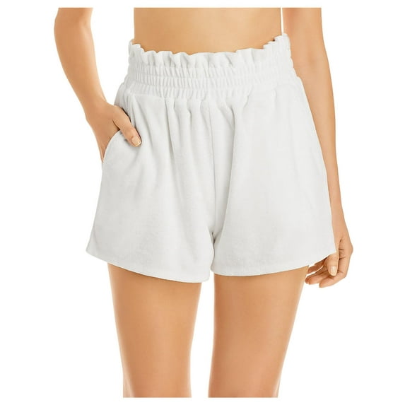 Aqua Swim Womens Terry Cloth Short High-Waist Shorts