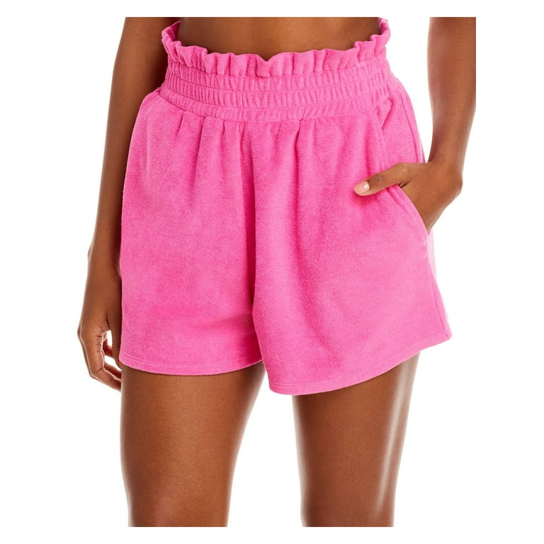 High waisted terry cloth shorts deals