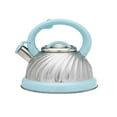thumbnail image 1 of STUDIO SILVERSMITHS Tea Kettle Stainless Steel Whistling Teapot - 3 Liters, Aqua, 1 of 1