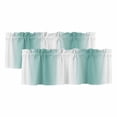 thumbnail image 1 of Aqua Teal White Ombre Valances for Windows, Decorative Rod Pocket Window Valance Curtains, Modern Abstract Art Farmhouse Gradient Short Curtain Drapes for Kitchen/Living Room, 2 Panels, 42" W x 18" L, 1 of 8