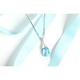 thumbnail image 1 of Aqua Teardrop Pendant Necklace With Swarovski Crystals, 1 of 1
